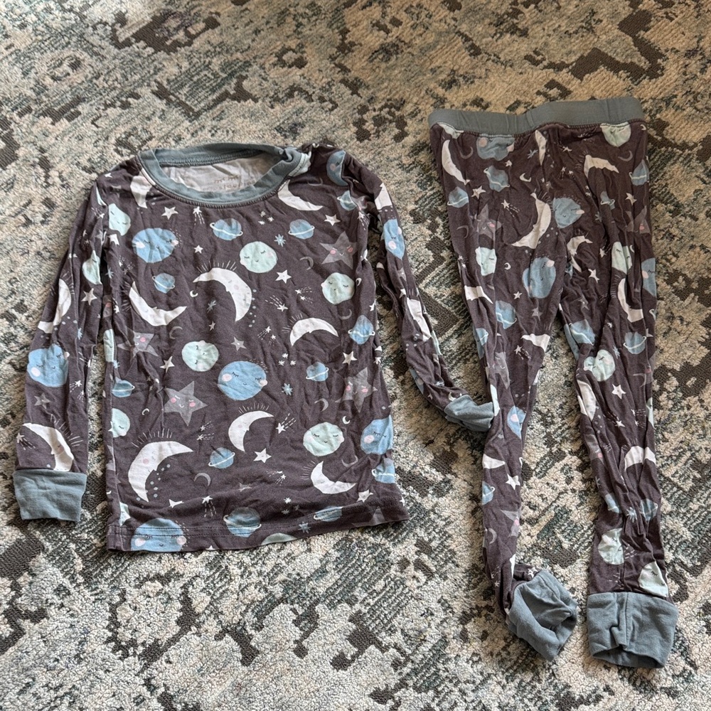 Little Sleepies Celestial Pajama Set - Gray and Blue